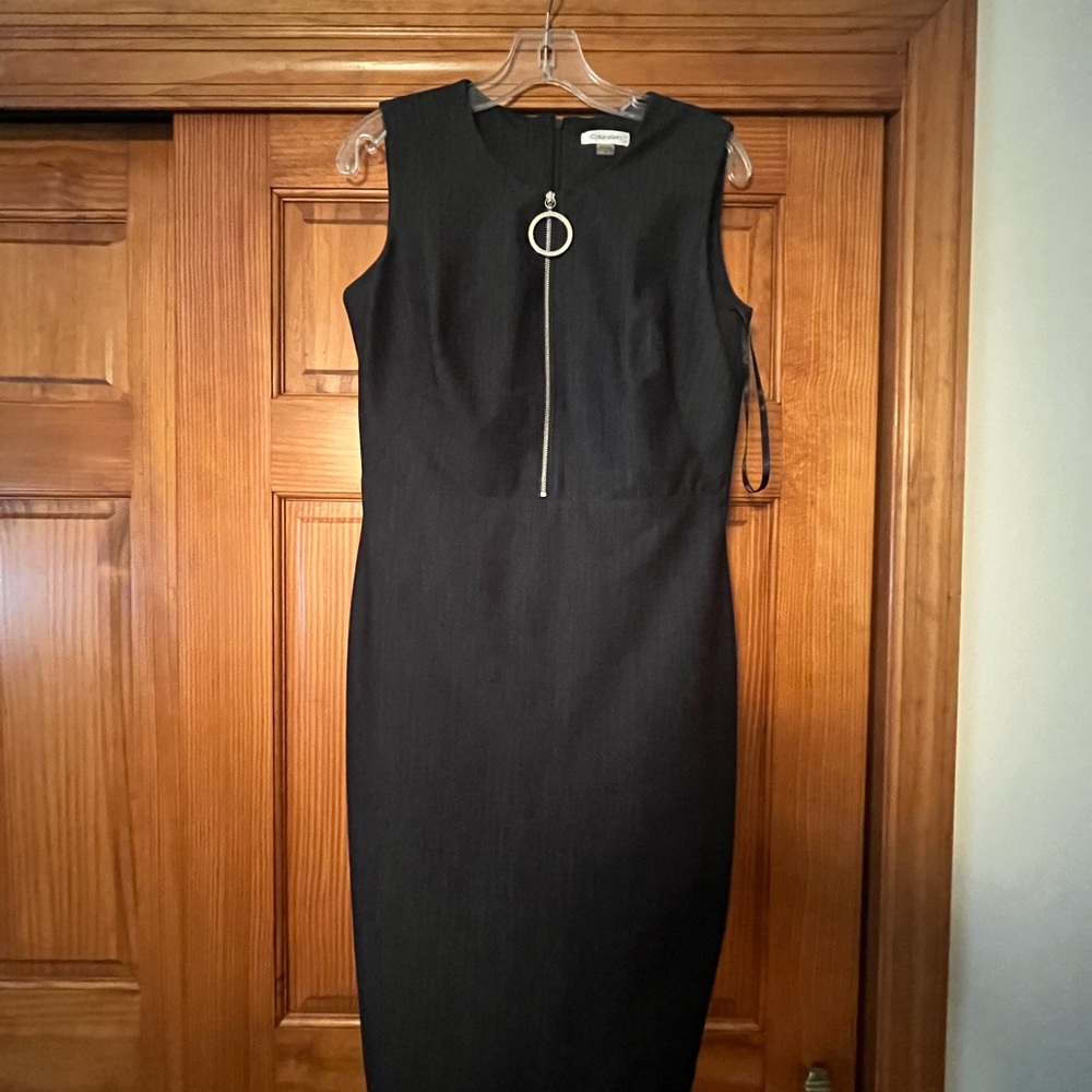 Calvin Klein Blue Sheath Dress Size 8